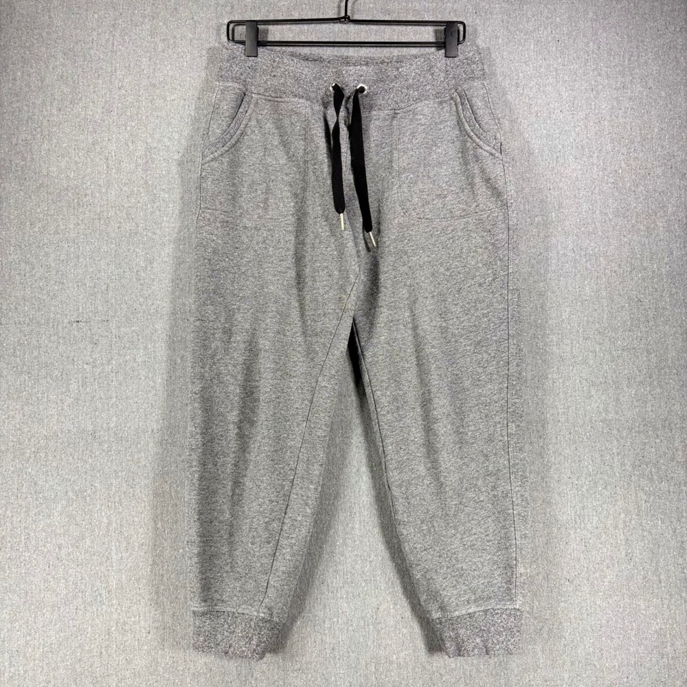 Calvin Klein Performance Joggers Womens M Gray Fleece Drawstring Sweatpants